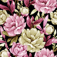 Seamless floral pattern. Fabric and packaging design.