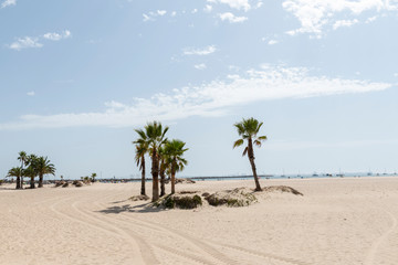 Playa de la puntilla ubicada en el municipio de El Puerto de Santa Mar&iacute;a, provincia de C&aacute;diz, Espa&ntilde;a