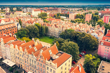 Obraz premium Old Town in Gdansk - tenements, Poland