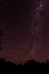 Fototapeta na wymiar The milky way on the night sky as seen from the desert of Lavalle, in the province of Mendoza, Argentina.