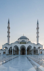 Fototapeta na wymiar Sharjah Mosque at Maliha Road in Sharjah, United Arab Emirates
