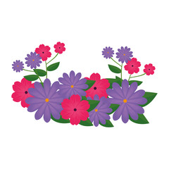 flowers and leafs garden decoration