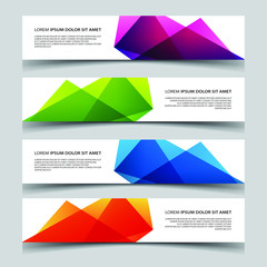 Naklejka premium Vector Abstract banner web template