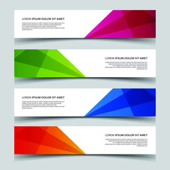 Naklejka premium Vector Abstract banner web template