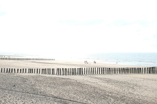 Beach landscape, Bleriot Beach, Pas-de-Calais, France