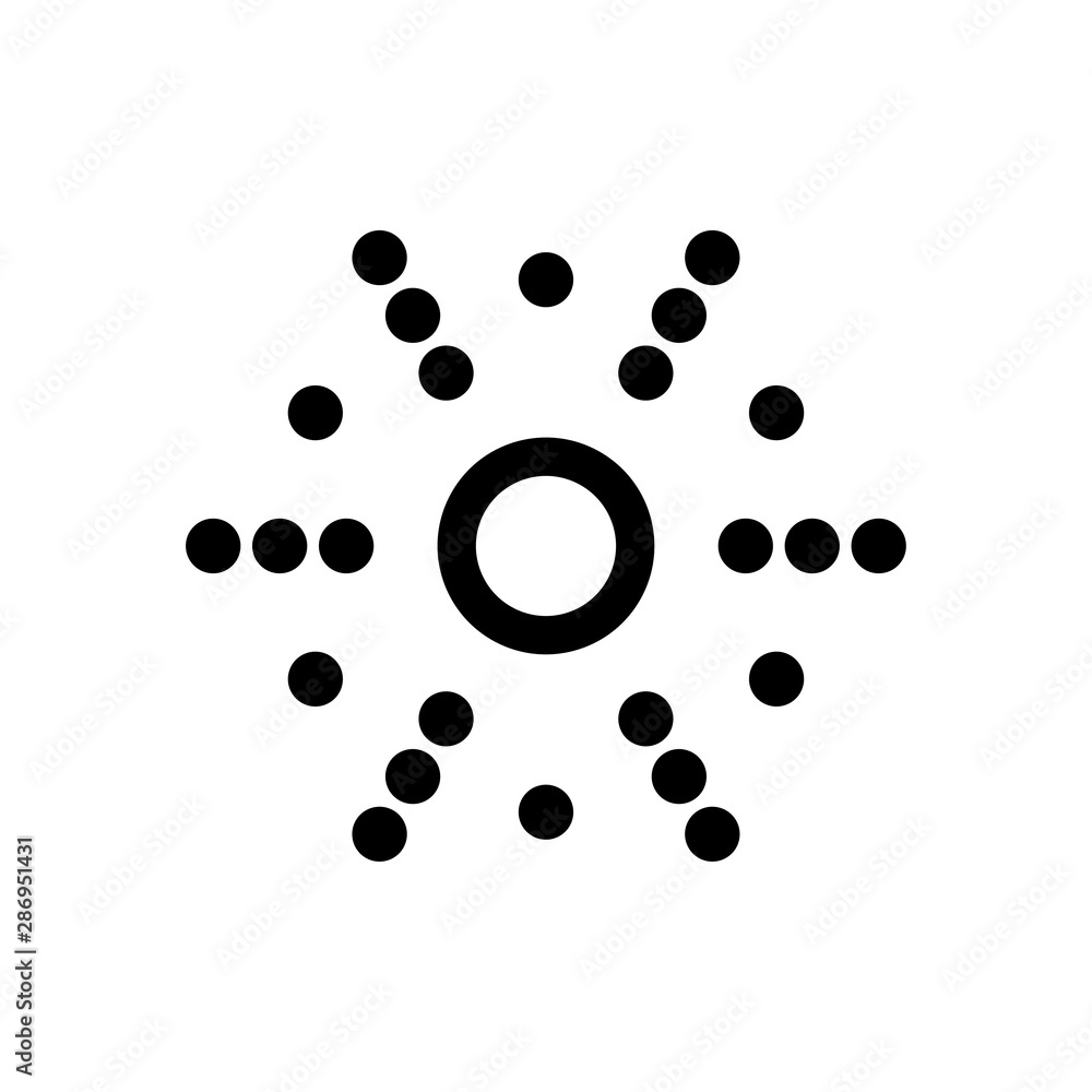 Poster lgiht sunburst or sun burst line art vector icon for apps and websites. sunlight abstract symbol.