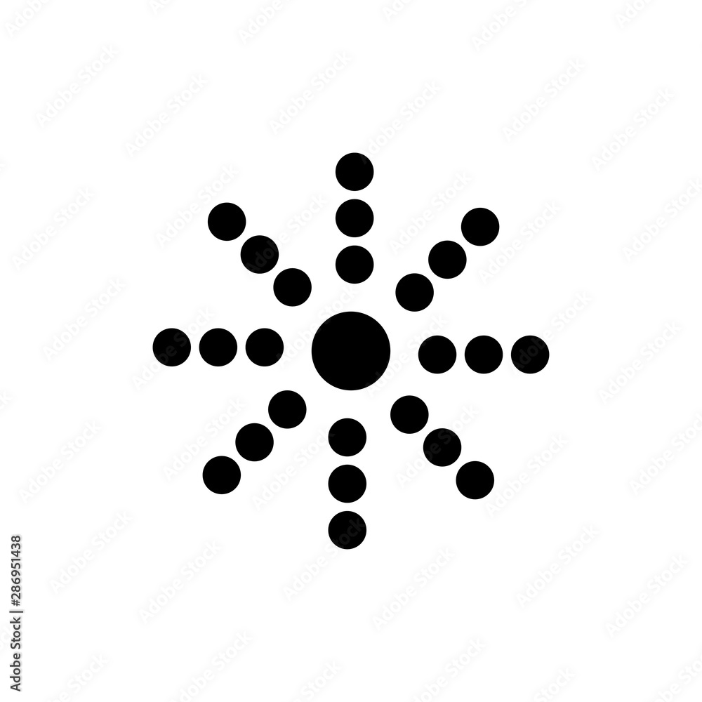 Aufkleber sunburst or sun burst line art vector icon for apps and websites. glare sunlight abstract symbol.