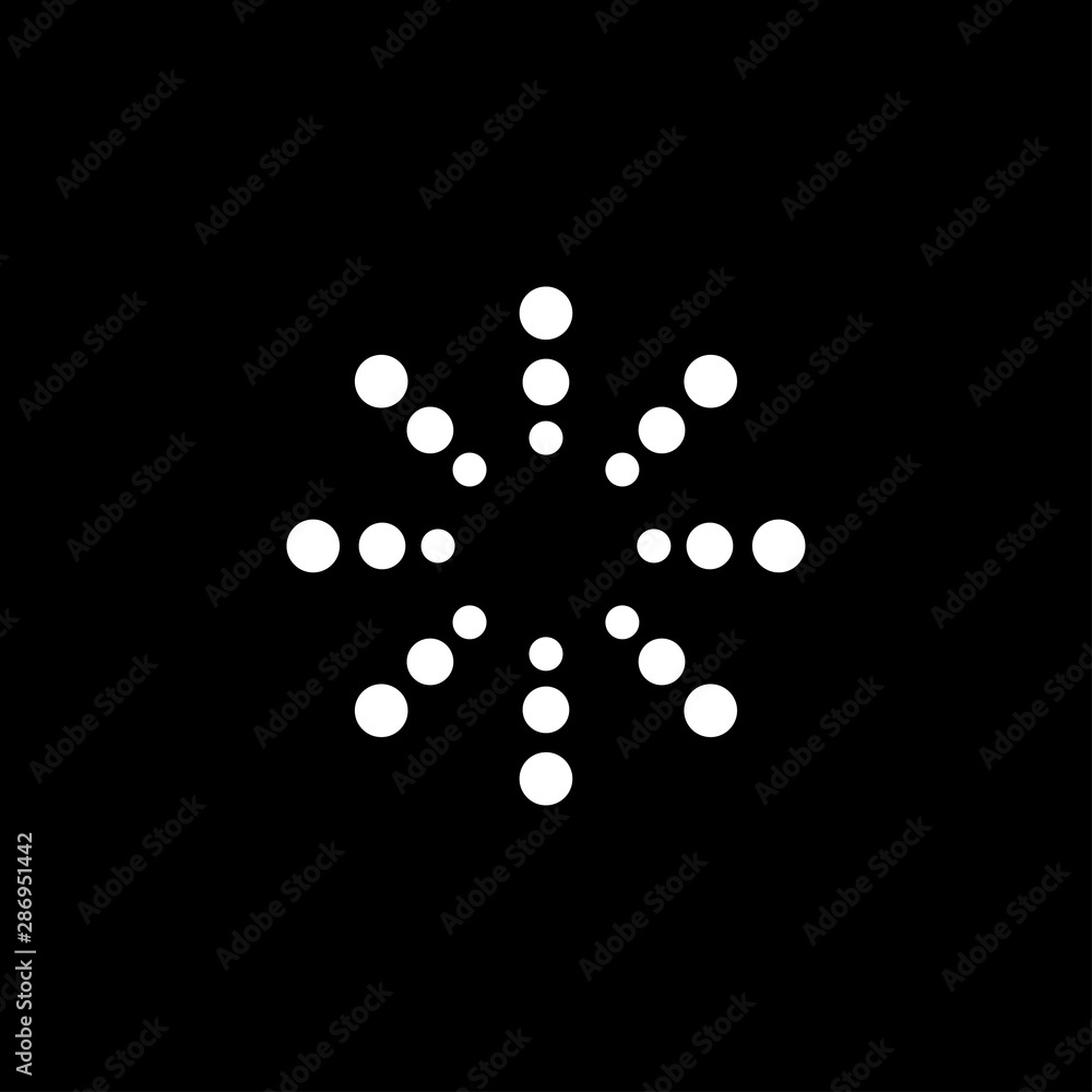 Poster sunburst circle or sun burst line art vector icon for apps and websites. glare sunlight abstract sym