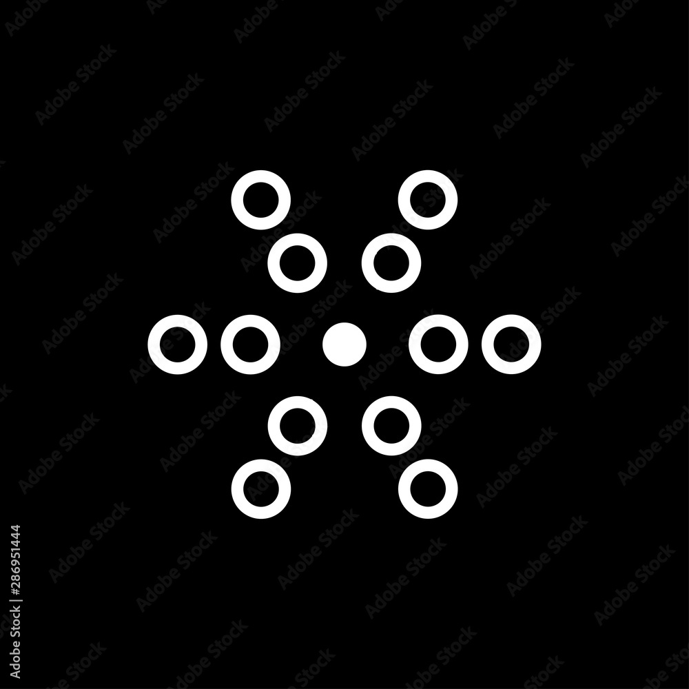 Poster sunburst circle or sun burst line art vector icon for apps and websites. glare sunlight abstract sym