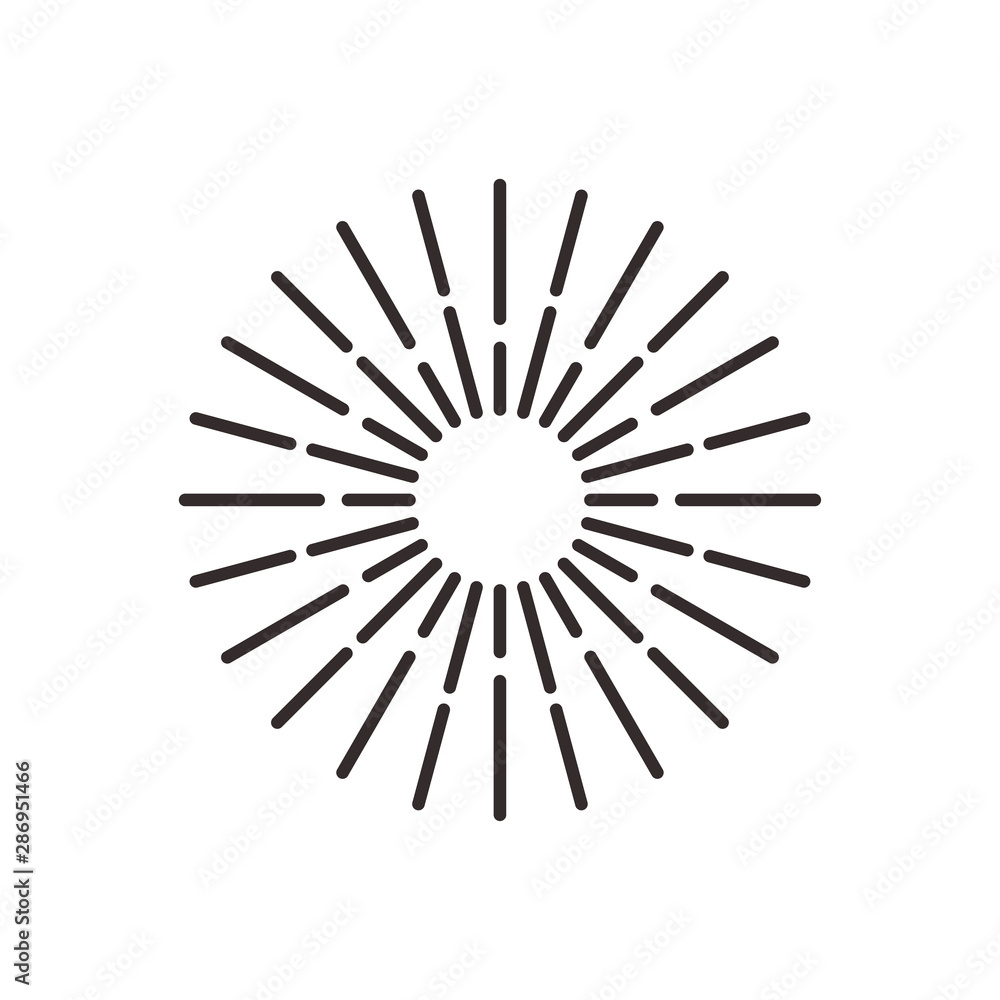 Poster sunbrust explotion effect icon abstract symbol vector illustration isolated on white background