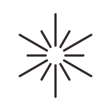 Sunbrust explotion effect icon abstract symbol vector illustration Sun light sign.