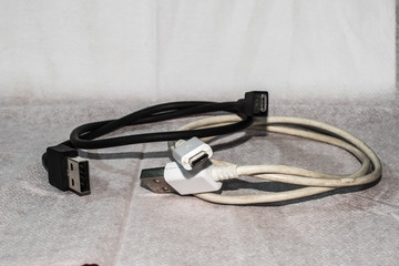 USB extension cable in white background