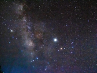 Milky way galaxy with stars and space dust in the universe,