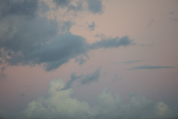 Sky sunset landscape and pink background. Amazing summer sunset view.