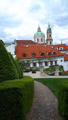 Fototapeta na wymiar Beautiful Baroque Garden In Prague in the Czech Republic