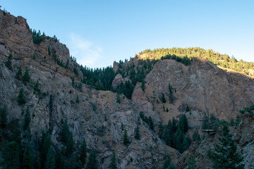 Last sun on mountain