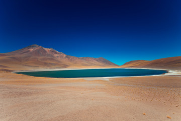 Lagunas Altiplanicas, lakes Miscanti and Mi&ntilde;iques in Chile