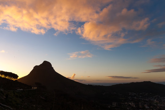 Lion's Head Mountain photographed during a sunset