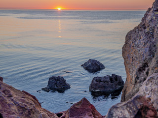 Sunset Rocky Cove