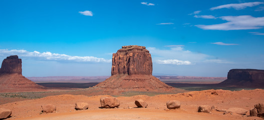 Light and shadow over the Monument Valley