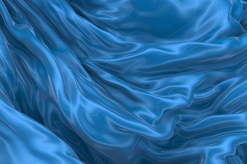 Abstract background of colored wavy silk or satin.