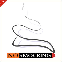 No smoking red circle stop sign
