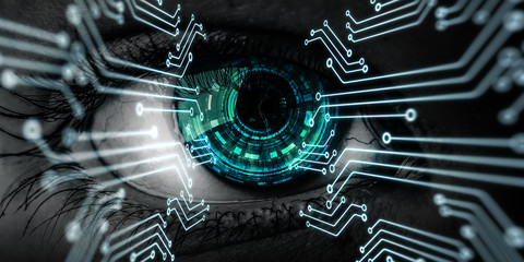 Abstract high tech eye concept