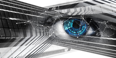 Abstract high tech eye concept