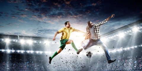 Black man plays his best soccer match