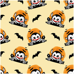 Seamless Pattern Halloween Theme Vector