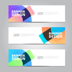 Abstract banner design template collection. 