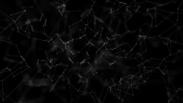 Futuristic abstract technology. Deep web background. Peer to peer network business concept. Global cryptocurrency blockchain. Green Screen Alpha Matte Loop Aniamtion Background