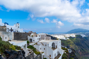 village in santorini island greece