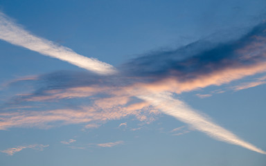 Fototapeta na wymiar Clouds of unusual shape