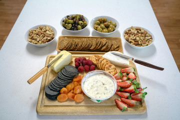 Cocktail snacks or appetizer food