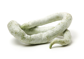 snake gourd on white background