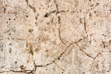Texture of a concrete wall with cracks and scratches which can be used as a background