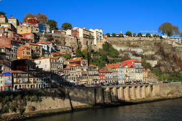 Panoramic view of old town of Porto, Portugal
