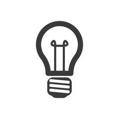 Icon light bulb isolated on white background,vector illustrations