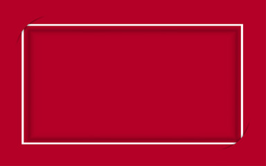 Fototapeta premium white frame on red background