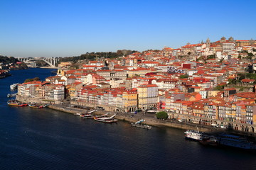 Panoramic view of old town of Porto, Portugal