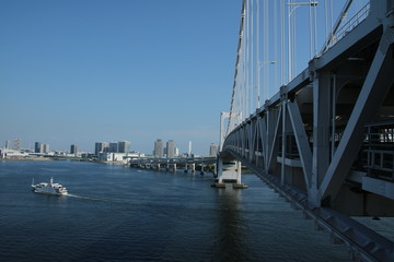 Fototapeta premium レインボーブリッジのある風景