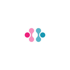 Icon people who face each other, logo design vectors V.2