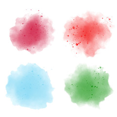 colorful watercolor splash banner background