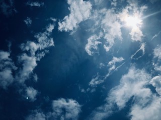 blue sky with clouds