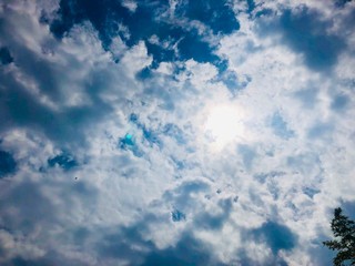 blue sky with clouds