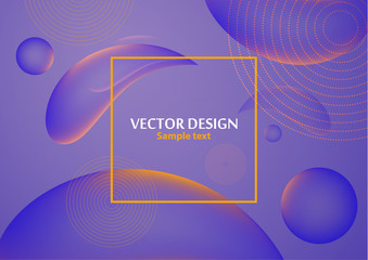 Abstract fluid and modern elements. Dynamic color gallographic shapes and lines. Trendy template for cover design for brochures, web banners, flyers or posters.