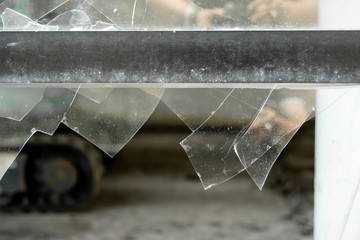 Broken Window after gutting a building