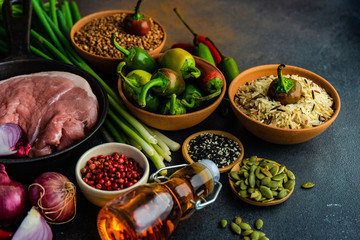 Organic food concept