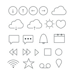 Set of Message Related Vector Line Icons